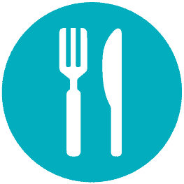 Monkey Puzzle Day Nursery Kingston Logo Icon of a fork and knife representing Monkey Puzzle Day Nursery Kingston.