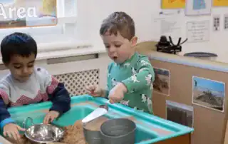messy play and sand tray activities