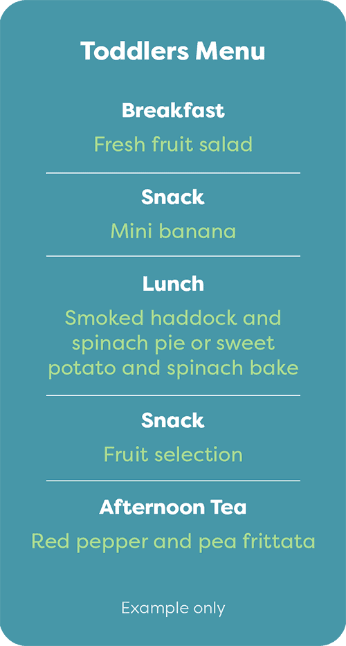 Toddlers menu at Monkey Puzzle Kingston with healthy options.