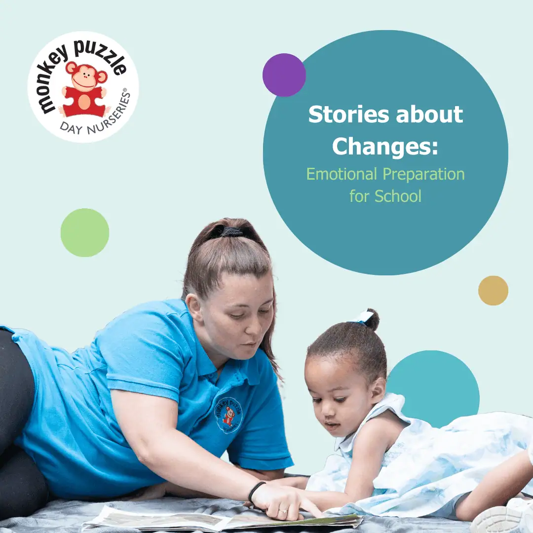 Teacher engaging with a young child in a nurturing learning environment at Monkey Puzzle Kingston.